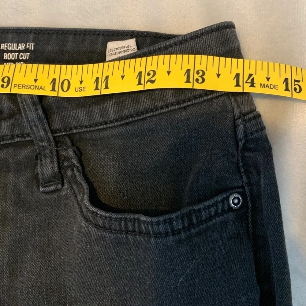 Lee Dark Gray black Boot Cut regular fit Jeans midrise stars and moons size 6